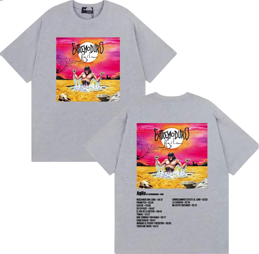 Rock Band Extremoduro Album Cover Tshirts for Unisex WOMEN Fashion Retro Short Sleeve T Shirt Summer Tops Loose Tshirt Streetwear