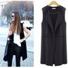 Large Size Lapel One Button Vest Sleeveless Jacket