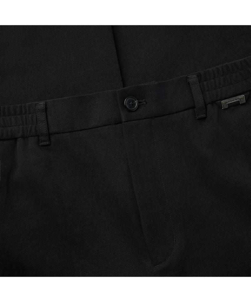 Keoseuuteommellou Black Straight Fit Cotton Pants Cwpas26111Bkx