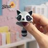 Vivid Detail Ornament 3D Printed Raccoon Figurine Decoration with Movable Joints, Cute Articulated Joint Toy Animal Desktop Ornament, Stress