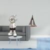 Astronaut Sailing Boat Statue Tabletop Ornament Creative Modern Decorative Figurine for Fireplace