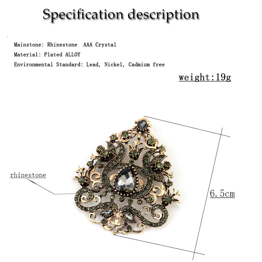 Spilla fiore vintage da donna grigio Reno vintage color oro regalo di gioielli per banchetti etnici bohémien 2023