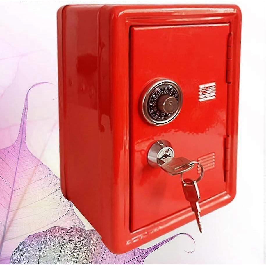 Metal Safe Box Kids Piggy Bank Safe Saving Box Locking Money Box Money Storage Box Desktop Money Pot for Kids Children