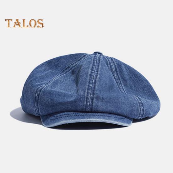 Ladies Octagonal Hat Baggy Retro Cowboy Solid Color Lightweight Long Brim Breathable Sun Protection Anti-UV Photo Prop Painter Hat Summer Beret