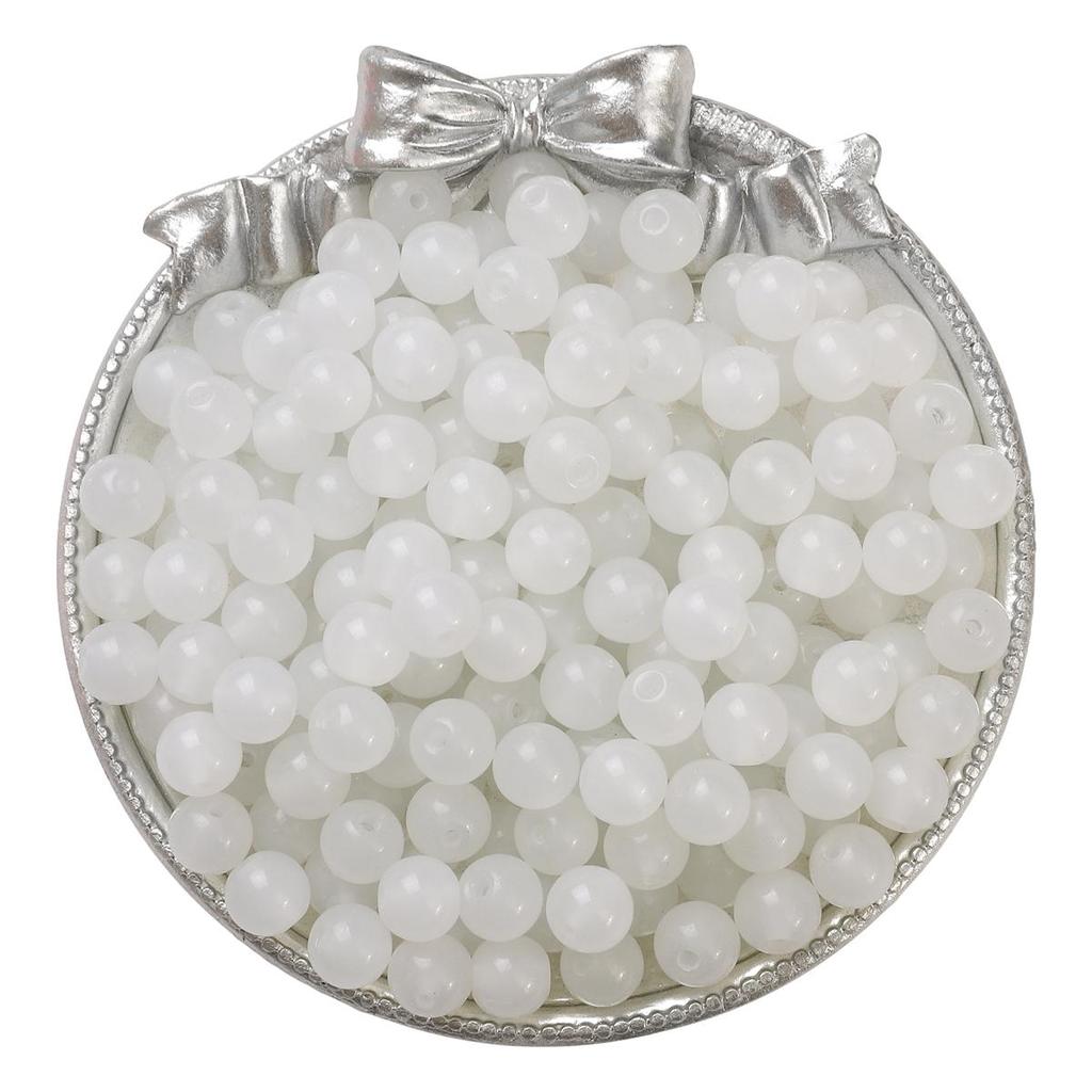 50-135 szt. Kryształowych szklanych koralików, galaretkowych, jednolitych kolorowych, imitujących kamień jadeitu, luźne koraliki dystansowe do wyrobu biżuterii