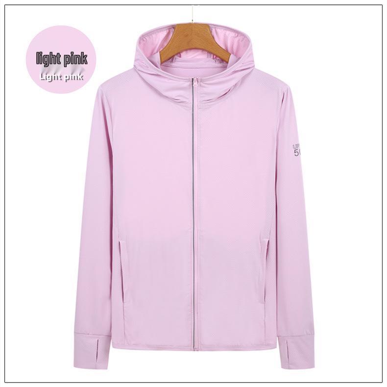 New Summer Breathable Ice Silk Sun Protection Hoodie - Lightweight, Thin, Couples' Outdoor Sunscreen Jacket (Custom Printable)