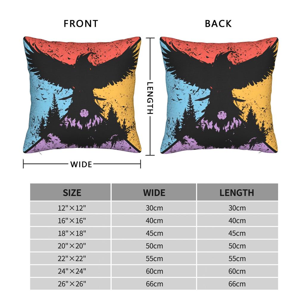 Tribal Raven Edda Pillow Case Funny Pillow Cover Comfy Pillowcases For Wedding Party Home Decor