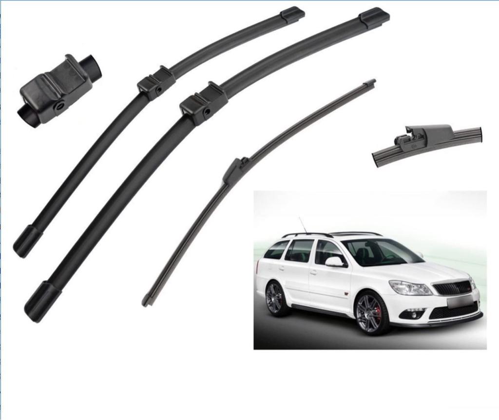 Suitable for ŠKODA Octavia 2004-2011 24 "+ 19" + 16 "front and Rear Wiper Blades with Brush Cutter
