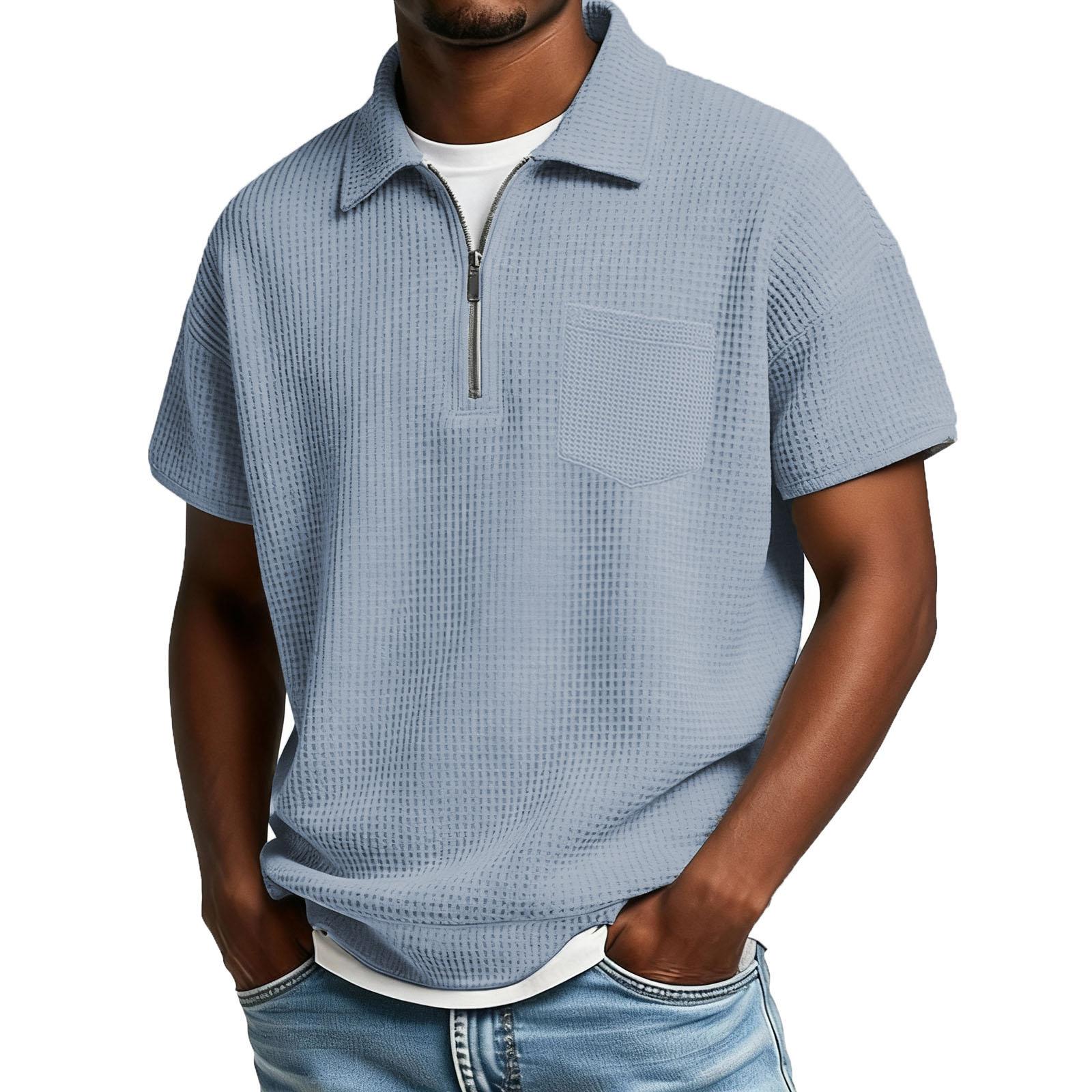 Мужская футболка оверсайз, спортивная футболка, мужские топы, короткий рукав XL синий