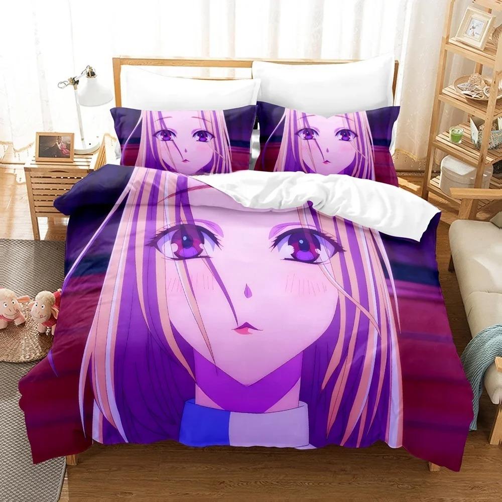 Comfortable Anime Print Bedding Set With Duvet Cover And Pillowcases Single Twin Full Queen King Sizes For Adults And Kids