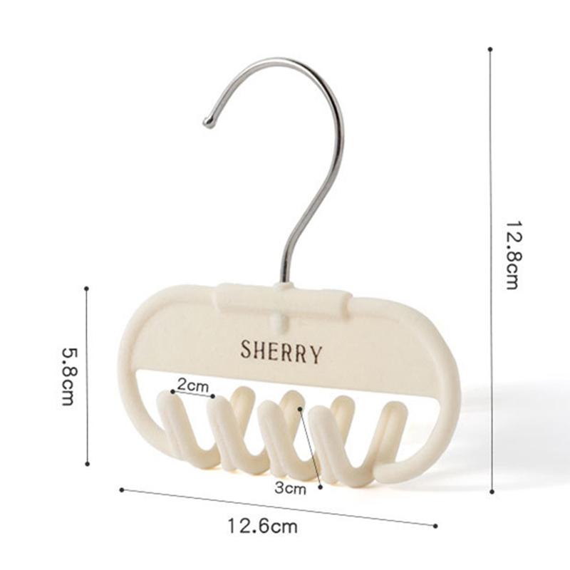 Women Camisole Hanger Wardrobe Organizer Downy Traceless Clothes Hanger Spaghetti Straps Storage Hook Rotatable Belt Bag Holder