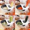 Innovative Drainage Feature, Portable Slicer For Quick Vegetable Washing, Mandoline Slicer With High-Quality Materials And Large Capacity,