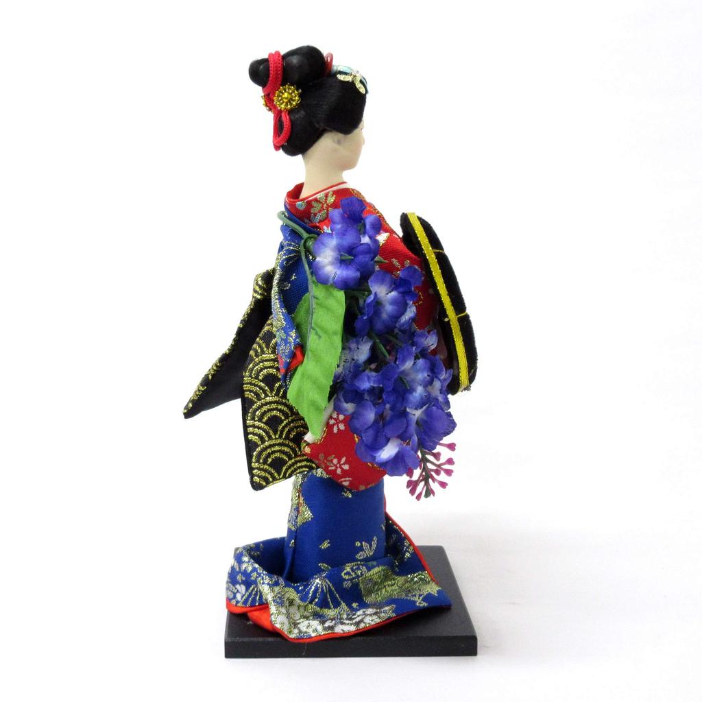 Japanese Fujimusume Figurine, Doll, 9-inch, (Wisteria Maiden), 303-026