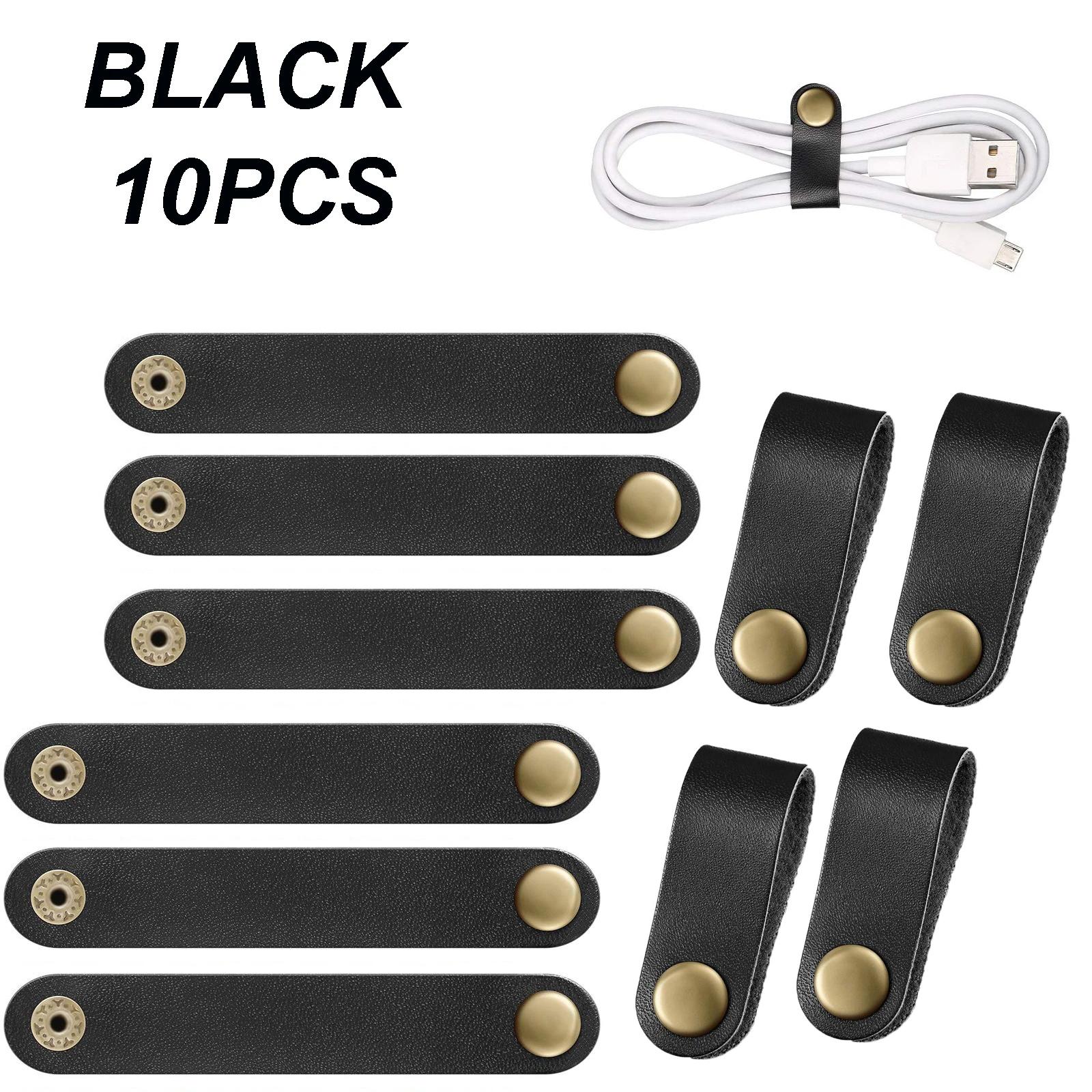 

2026New Leather Cable Straps Cable Tie Wraps Cord Management Holder Keeper Cord Organizer for USB Cables Headphone Wires