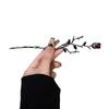 Vintage Metal Red Rose Flower Hairpins Women Elegant Texture New Chinese-style Chopstick Hair Stick Girls Hair Accessories Gifts