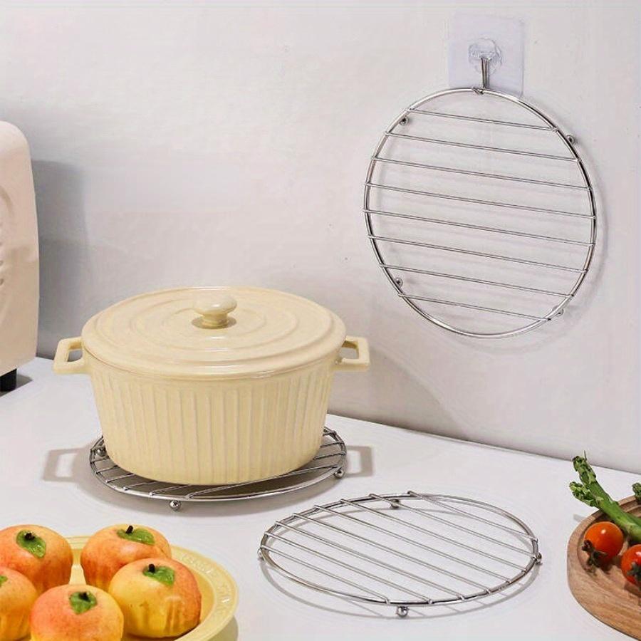 1pc Thickened Stainless Steel Pot Mat Insulation Mat Rack Versatile Steaming Rack for Household Kitchen Anti Scalding Dish Rack Multifunctional Drain