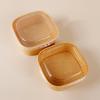 10Pcs Disposable Lunch Box Kraft Paper Square Lunch Box Fast Food Packing Boxes Paper Bowls With Lid Household Bento Boxes