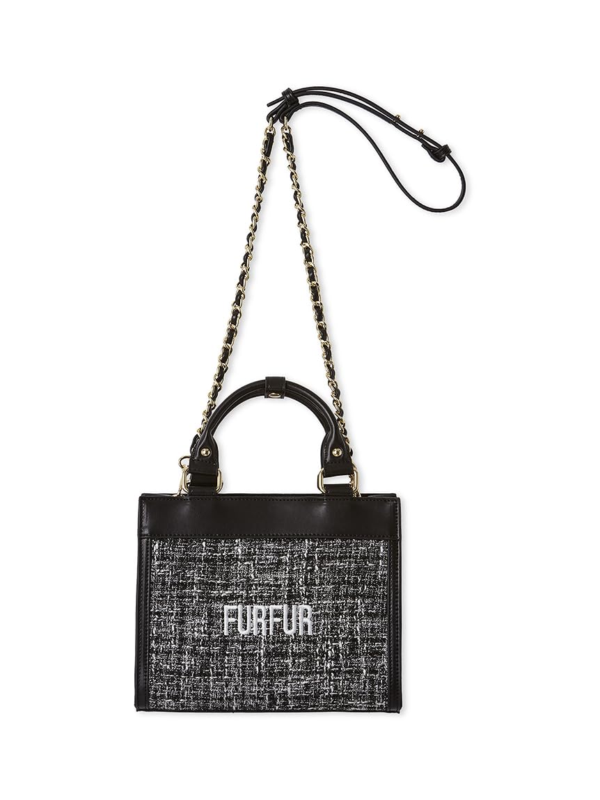 Furfur Tweed Logo Tote Bag RWGB261513 Black Free Size Women s чёрный 11100₽