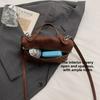 Vintage Matte Crossbody Bag Women Stylish Korean Ins Box Shoulder Bag for Autumn Winter Comfortable and Versatile Storage Bags