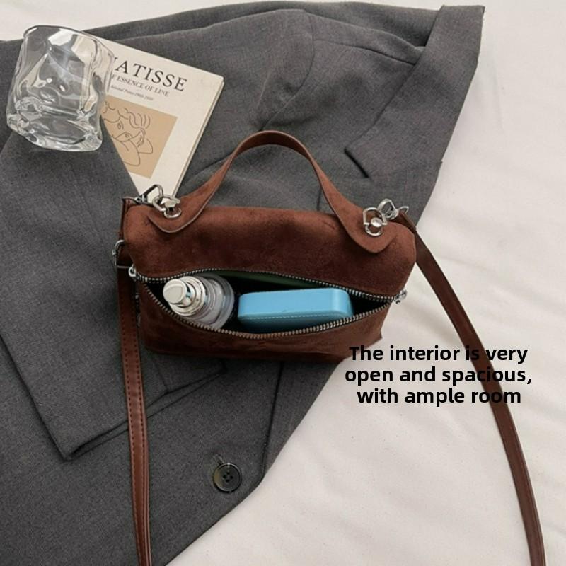 Vintage Matte Crossbody Bag Women Stylish Korean Ins Box Shoulder Bag for Autumn Winter Comfortable and Versatile Storage Bags