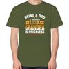 Funny Dad Grandpa Tshirt Cotton Short Sleeve Being A Dad Is An Honor Being A Grandpa Is Priceless Perfect Fathers Day Gift