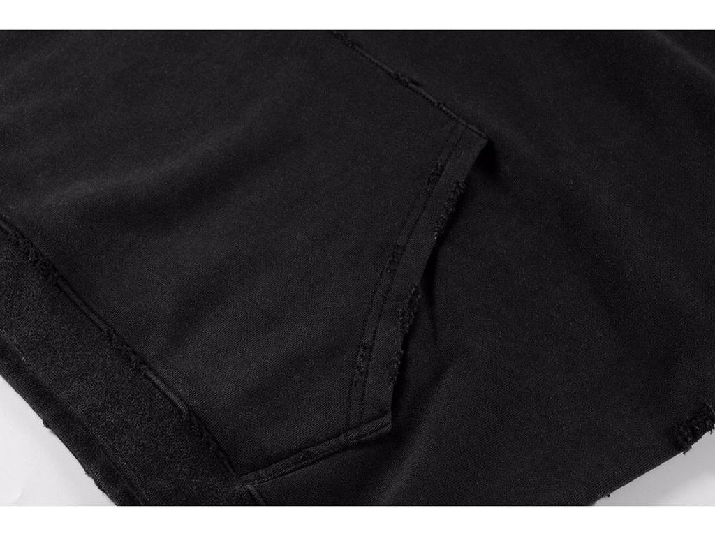 ERD Melancholy Blue Gradient Loose Washed Distressed American Style Hoodie