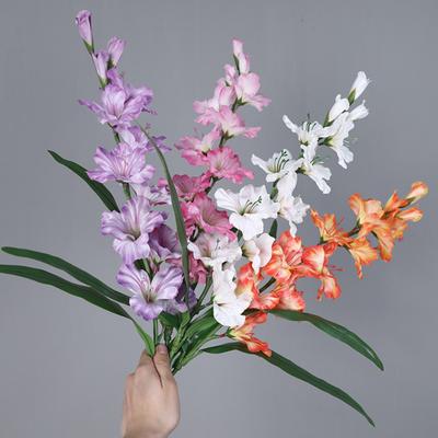 Simulated Flowers Gladiolus Artificial Blooms Low Maintenance Beauty Home Garden Wedding Event Decor