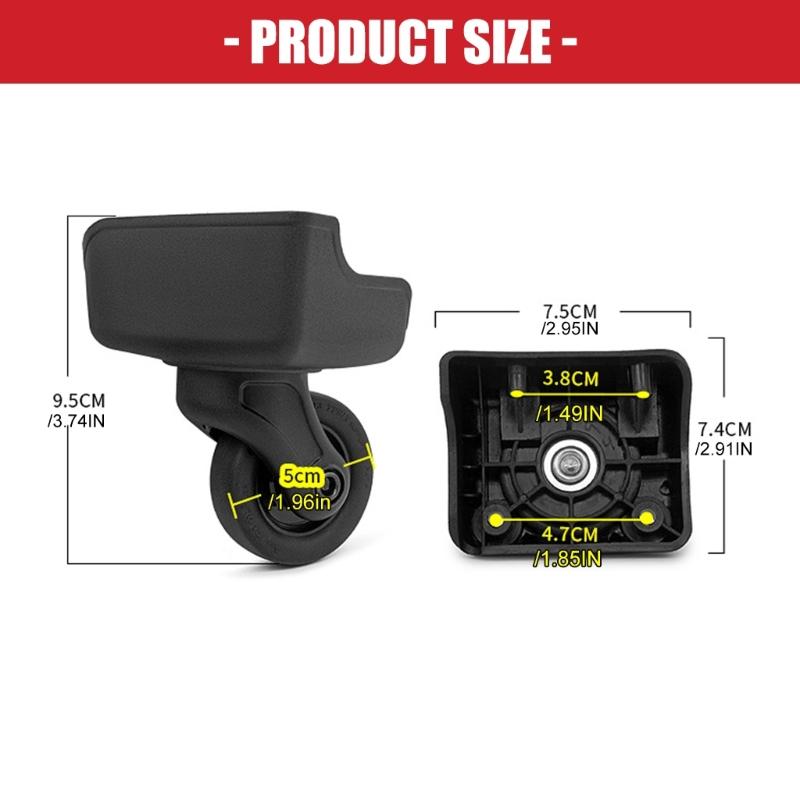 4Pcs Luggage Wheels Replacement Spinner Wheels Suitcase Bag Parts Travel Trunk Caster Luggage Suitcase Caster Wheels