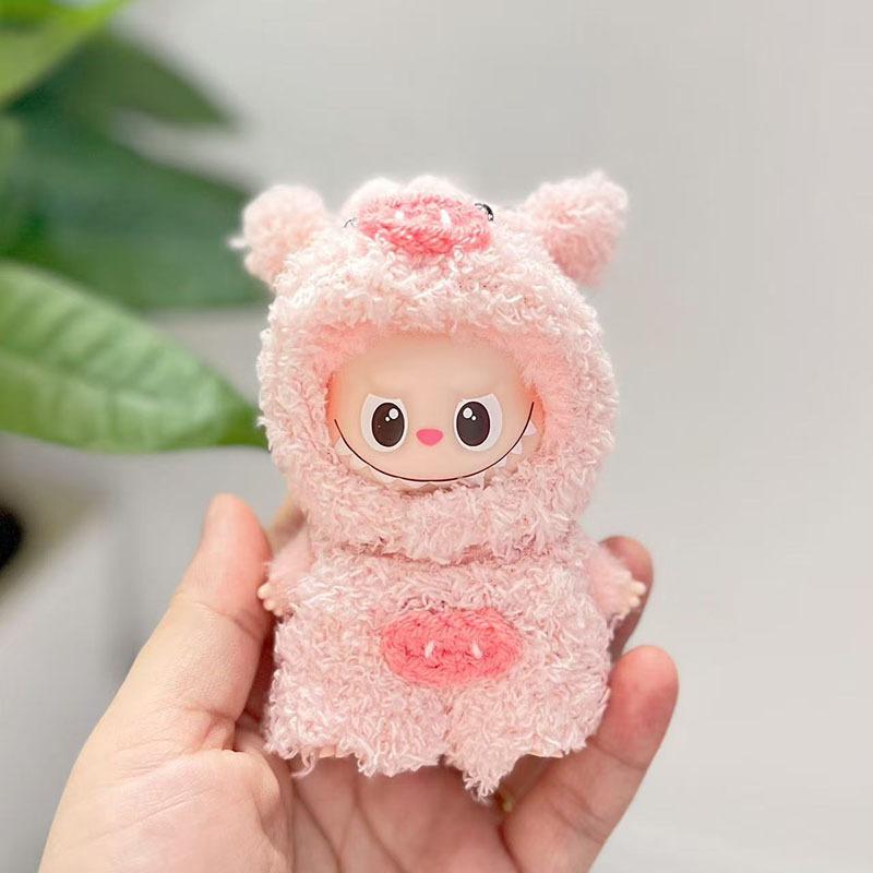 Mini Version 4.0 Vinyl Face Plush Blind Box Doll Clothes Christmas Set Small Nose Gaga Heart Bottom Password