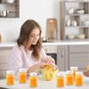 2oz Glass Shot Bottles, Reusable Small Mason Jar Shot Glasses Cute Juice Bottles Storage Container with Leak Proof Lids
