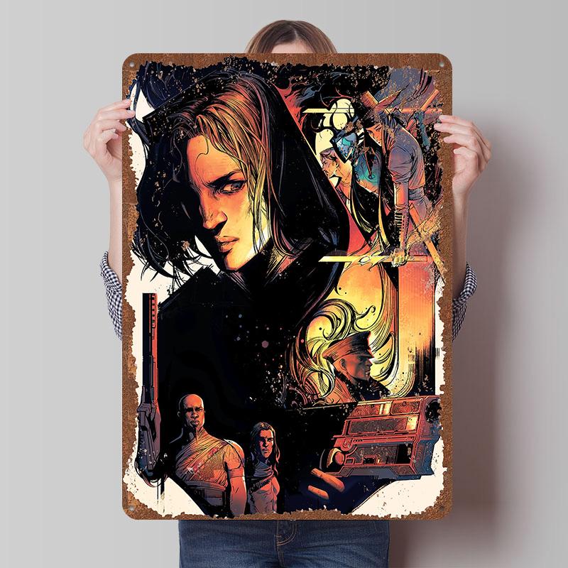 Rebel Moon Print Tinplate Posters Customizable Wall Art Retro Vintage Metal Tin Signs for Home and Decoration Gaming Desk Decor