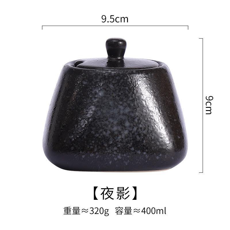 Ceramic Seasoning Jar with Lid, Spice Jar with Spoon, Salt and Pepper, Sugar Jar, Spice Storage Box, Kitchen Storage Container