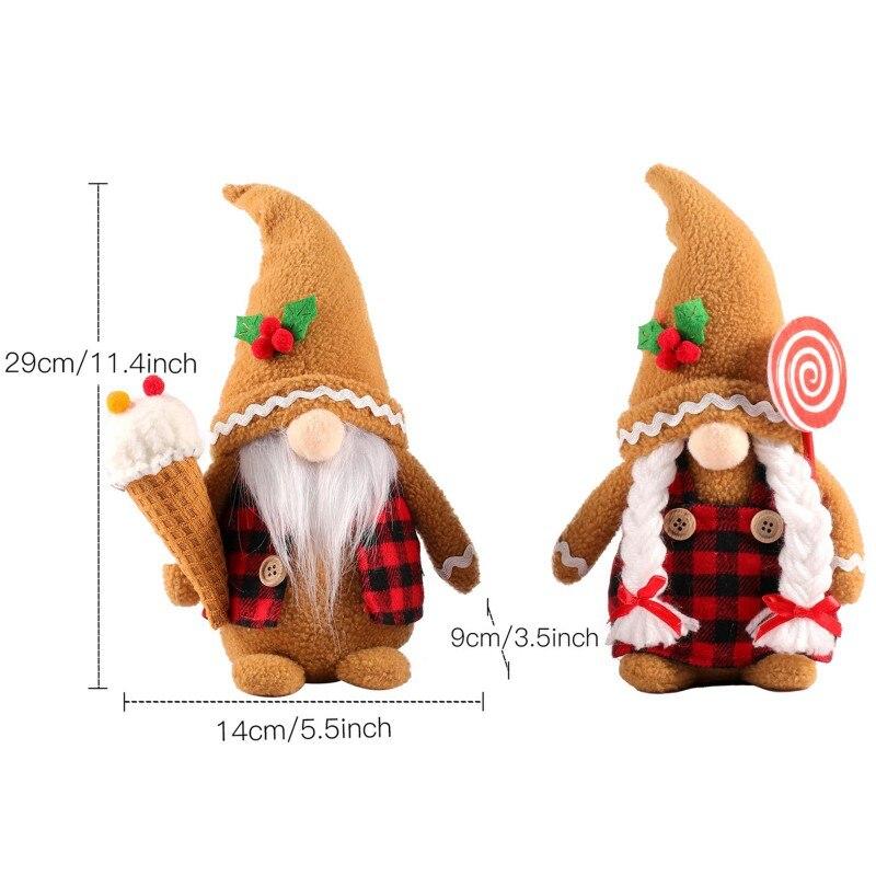 Christmas Gingerbread Man Doll Ornaments Xmas Knitted Rudolph Doll Christmas Decorations For Home  New Year Navidad Gifts