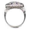 Wedding Engagement Women Retro Cubic Zirconia Inlaid Square Finger Ring Jewelry