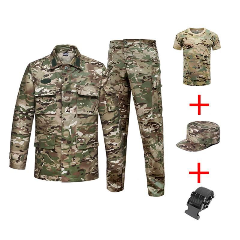 Unisex Camouflage Suit Set: Durable, Breathable Military Training and Outdoor Work Uniform