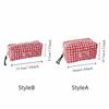 Cloth Korean Plaid Stationery Bag Pen Bag Pencil Pouch Plaid Heart Pencil Case  Kids Children