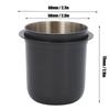 Stainless Steel Dosing Cup Hands Free Design Universal Inverted Espresso Dosing Cup Black Gray 150ml Capacity 58mm Dosing Cup