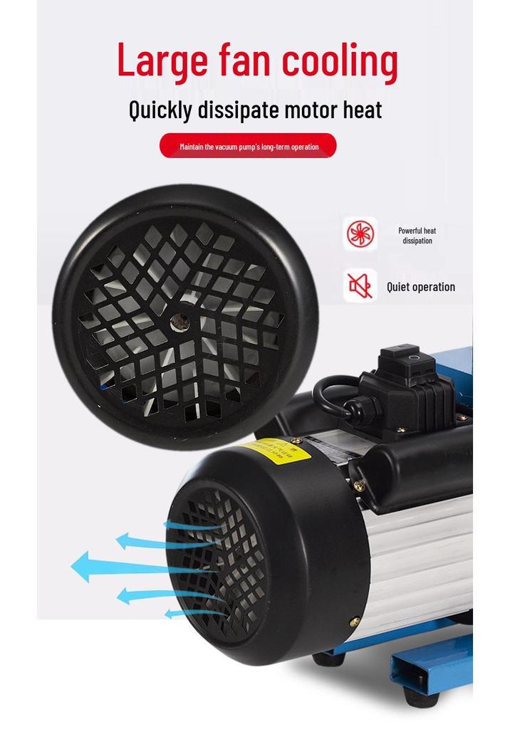 2XZ-2B Two-Stage Rotary Vane Vacuum Pump - Ideal for Labs, ACs, Refrigerators, and Small Industrial Applications
