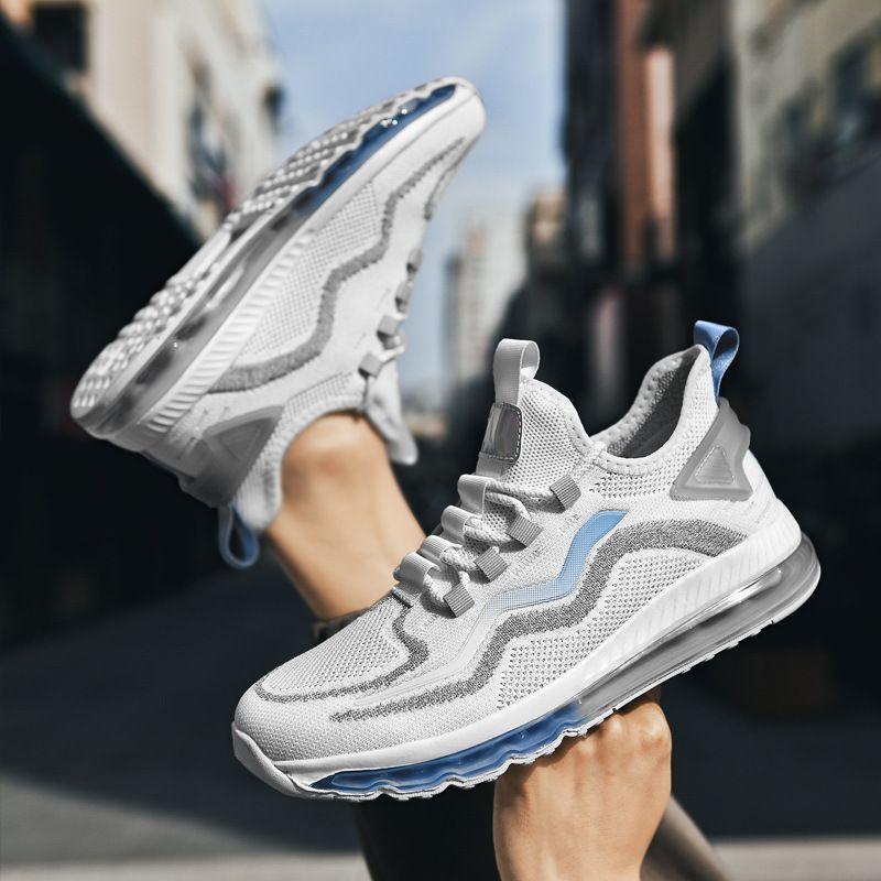 Cushioned Insole Breathable Mesh Upper Men's Casual Sneakers Comfortable Athletic Designer Simple Korean Jump Male Sports Shoes