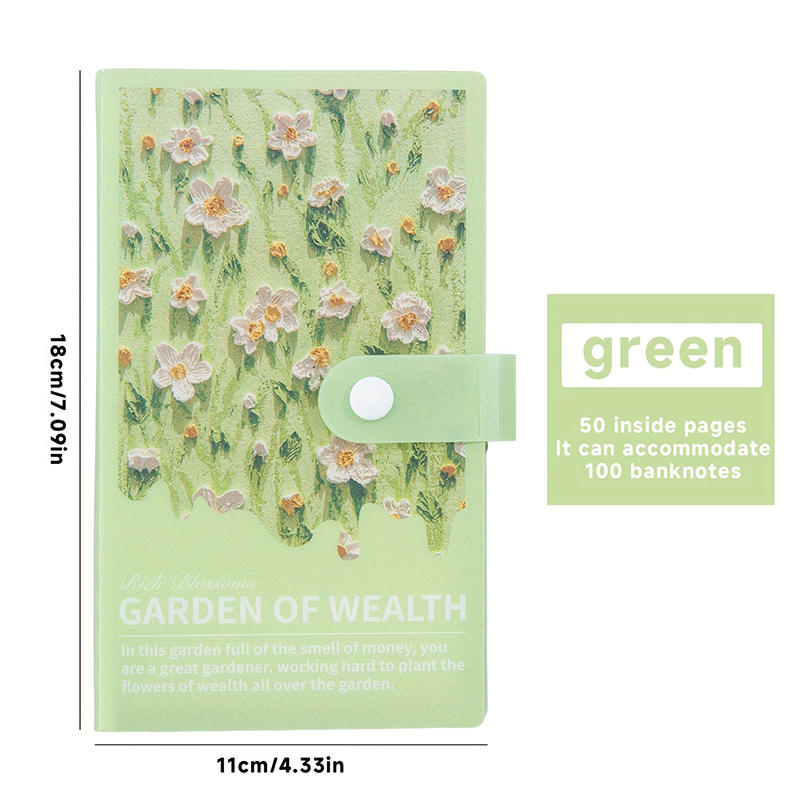Savings Book Beautiful and Fresh Flower Student Savings Book Cash Storage Book Printed Portable Savings Book