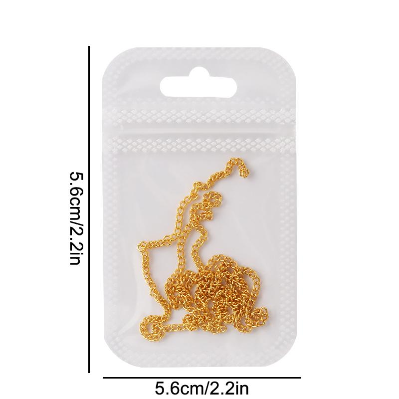 Correntes para Unhas Ouro Prata Contas de Pedra para Unhas 50Cm Decoração 3D Metal Bola de Aço Metal Estilo Punk Decoração de Unhas Joia para Unhas Amuleto para Unhas