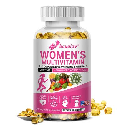 Multivitamins Supplement, With Magnesium, Calcium, 120 Capsules Per Bottle, Vegan