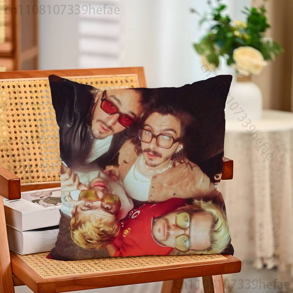 MMorat Band Pillow Case Plush Pillow Cases Home Decoration Pillow Cover for Sofa Bed Chair Living Room