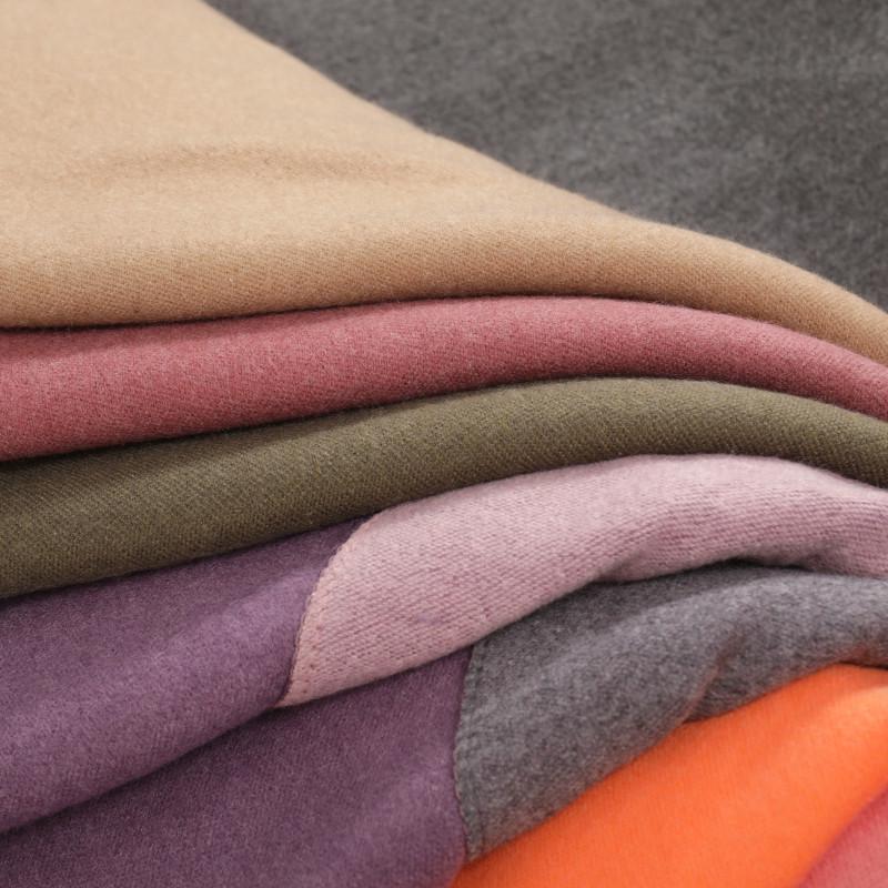Double-Sided Women's Wool and Cashmere Scarf - Warm, Thickened Shawl for Autumn/Winter