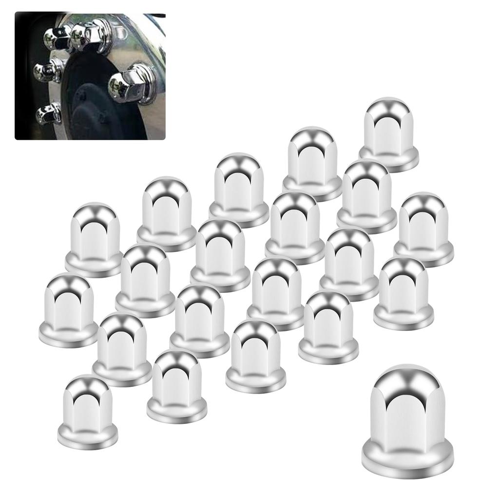 SANQUUQOO Stainless Steel Mirror Polished Round Wheel Nut 33mm X 51mm for ISO JET Truck for Large Large Bolt Universal Fit of Caps, Height, Trucks,