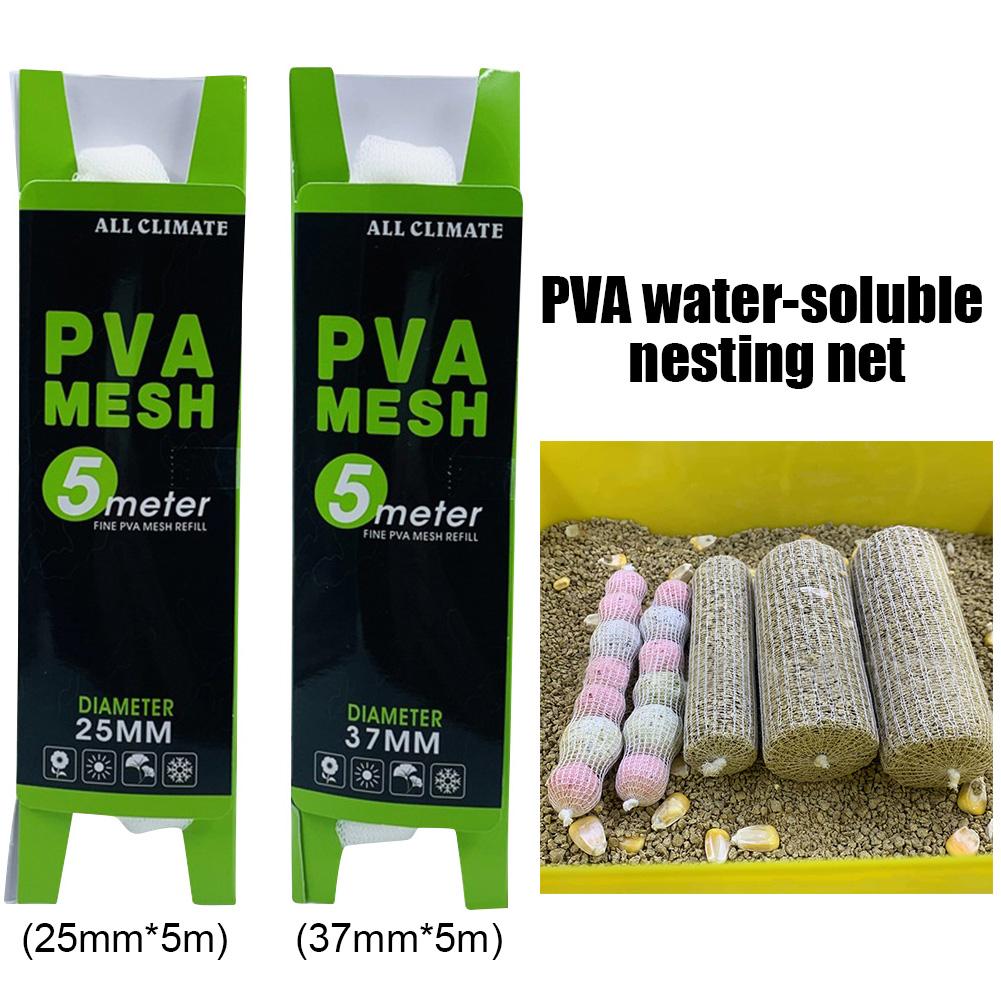 25mm 5m Fishing Bait Bag Refill Water-soluble Water Soluble Bait Holder Eco-Friendly Stocking Baiting Tool for Carp Fishing