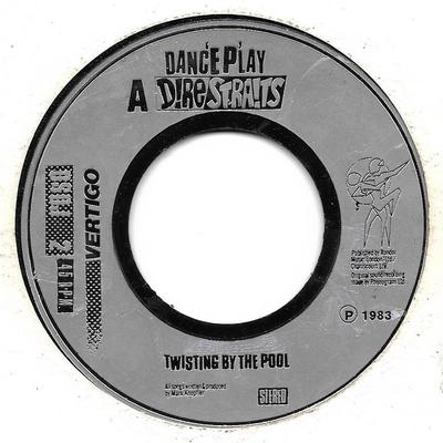 7inch Record DIRE STRAITS - Twisting By The Pool DSDJ2PROMO Vertigo 1983 UK Rock Used