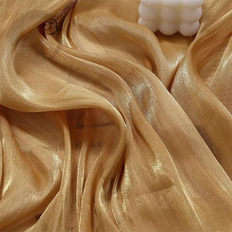 100x150cm Glitter Organza Fabric for Dress Skirt Shirt Clothing Diy Sewing Shiny Cloth Smooth Comfortable Textile