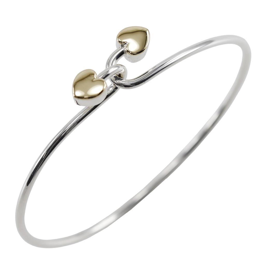 

TIFFANY&Co. heart Bangle Silver925/K18 yellow gold 8.7g Women Used