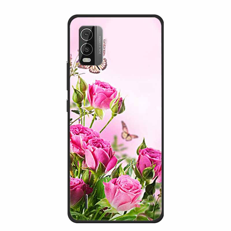 For Nokia C110 C210 C300 Case Soft black Silicone Bumper TPU Phone Wolf Cat Flower CaseS For C110 210 300 Shock proof Bumper TPU